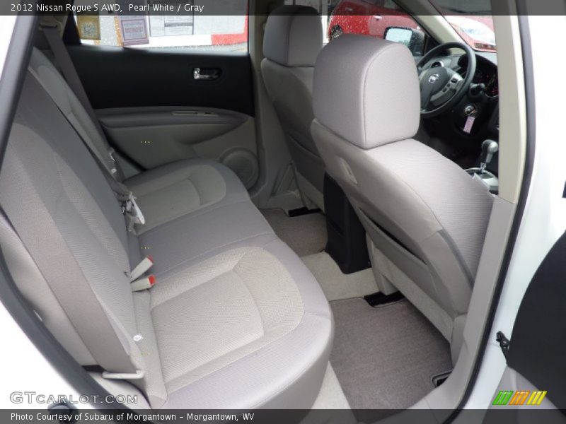 Pearl White / Gray 2012 Nissan Rogue S AWD