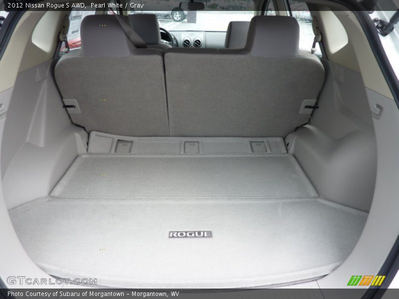 Pearl White / Gray 2012 Nissan Rogue S AWD