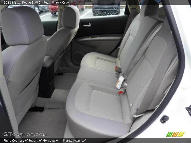 Pearl White / Gray 2012 Nissan Rogue S AWD