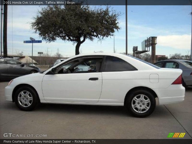 Taffeta White / Beige 2001 Honda Civic LX Coupe