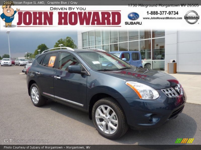 Graphite Blue / Gray 2012 Nissan Rogue SL AWD