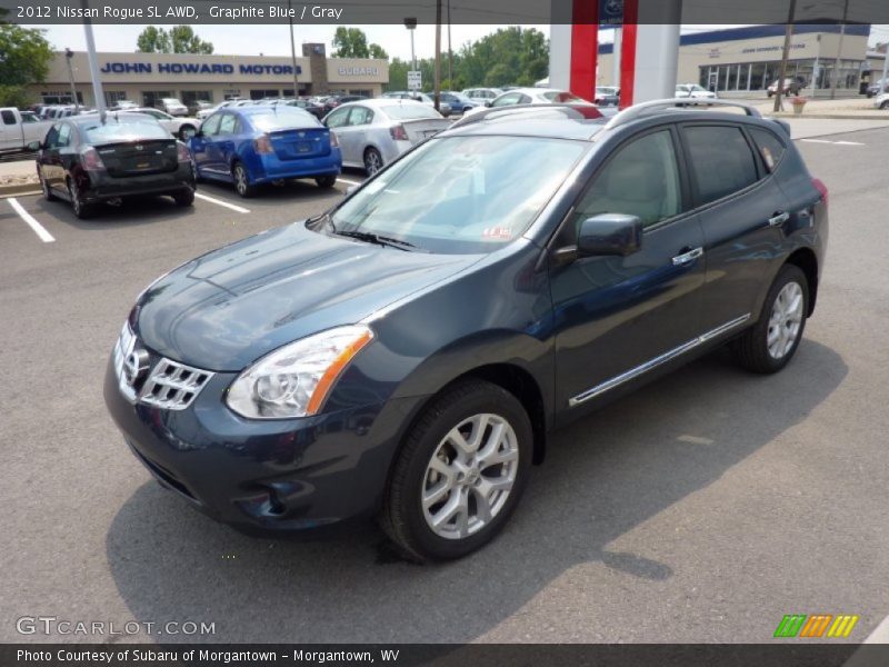 Graphite Blue / Gray 2012 Nissan Rogue SL AWD
