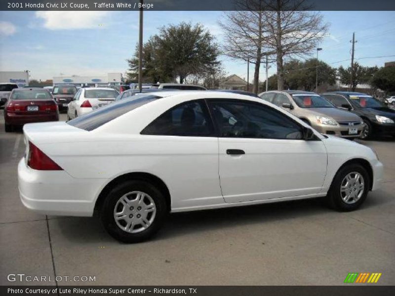 Taffeta White / Beige 2001 Honda Civic LX Coupe