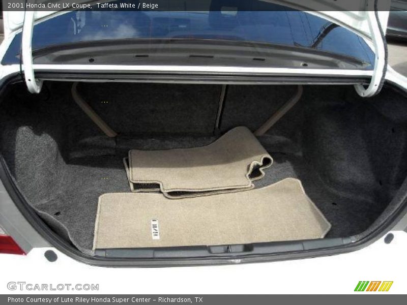 Taffeta White / Beige 2001 Honda Civic LX Coupe