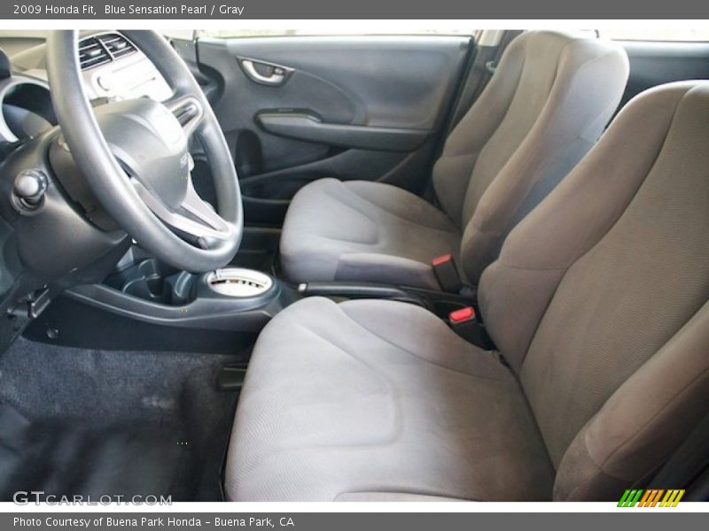 Blue Sensation Pearl / Gray 2009 Honda Fit