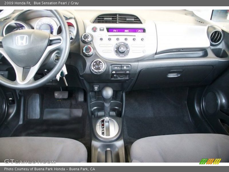 Blue Sensation Pearl / Gray 2009 Honda Fit