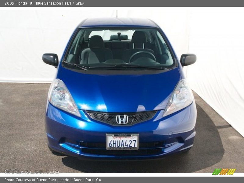 Blue Sensation Pearl / Gray 2009 Honda Fit