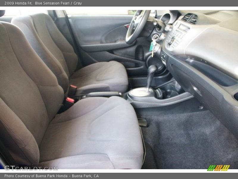 Blue Sensation Pearl / Gray 2009 Honda Fit