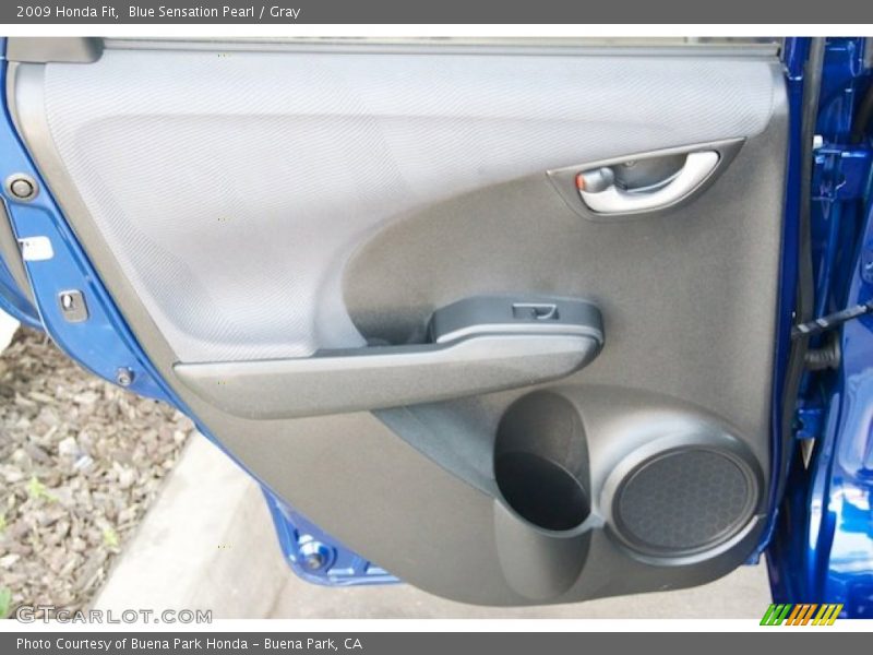 Blue Sensation Pearl / Gray 2009 Honda Fit