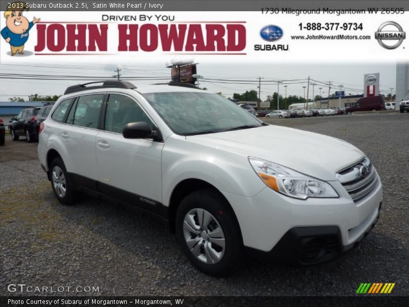 Satin White Pearl / Ivory 2013 Subaru Outback 2.5i