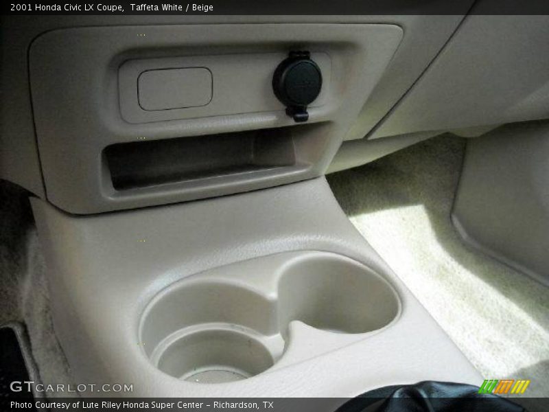 Taffeta White / Beige 2001 Honda Civic LX Coupe