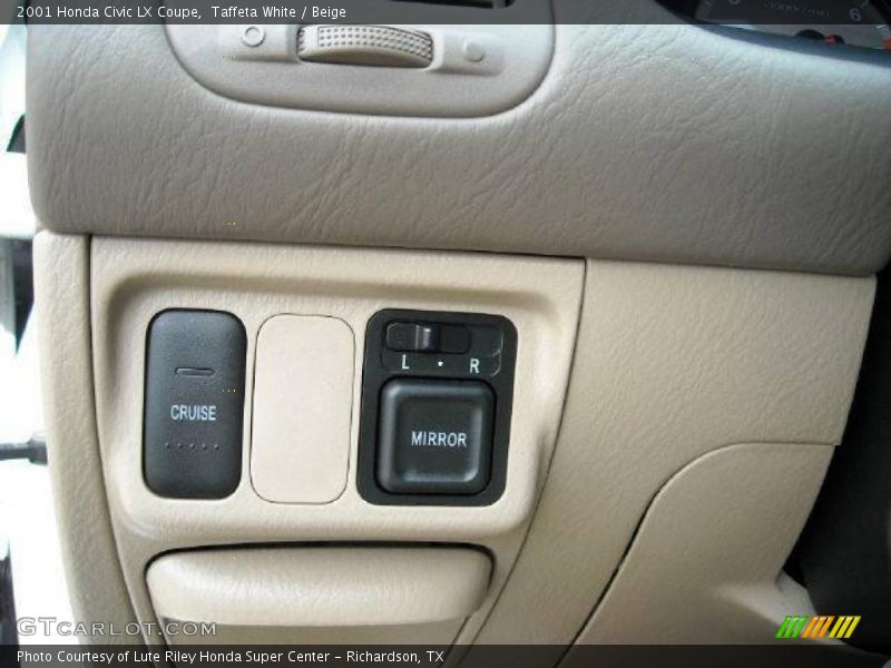 Taffeta White / Beige 2001 Honda Civic LX Coupe
