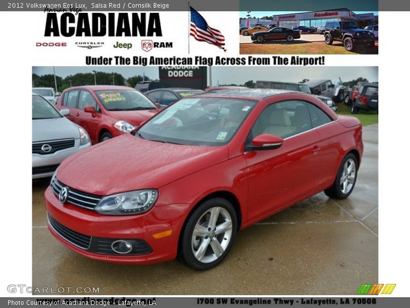 Salsa Red / Cornsilk Beige 2012 Volkswagen Eos Lux