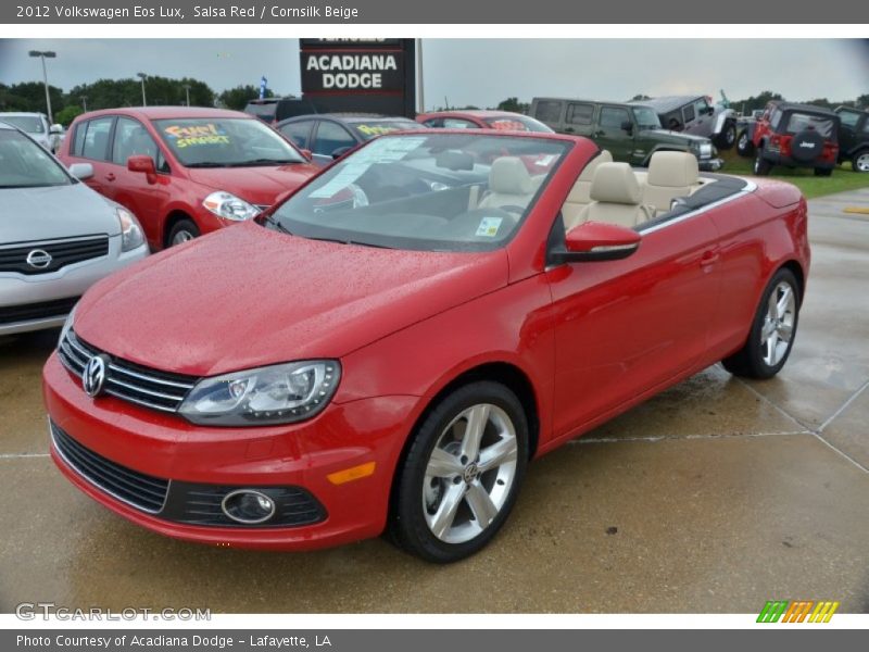 Salsa Red / Cornsilk Beige 2012 Volkswagen Eos Lux