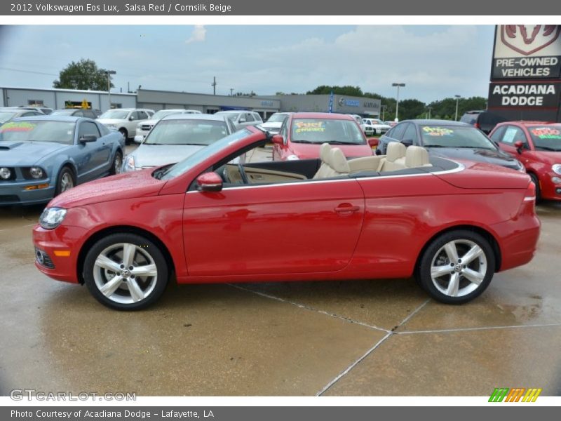 Salsa Red / Cornsilk Beige 2012 Volkswagen Eos Lux