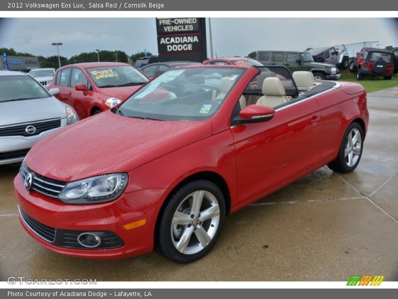 Salsa Red / Cornsilk Beige 2012 Volkswagen Eos Lux