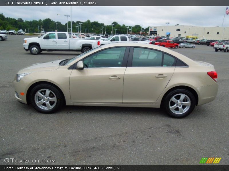 Gold Mist Metallic / Jet Black 2011 Chevrolet Cruze LT