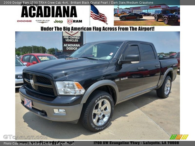 Brilliant Black Crystal Pearl / Dark Slate/Medium Graystone 2009 Dodge Ram 1500 TRX4 Crew Cab 4x4