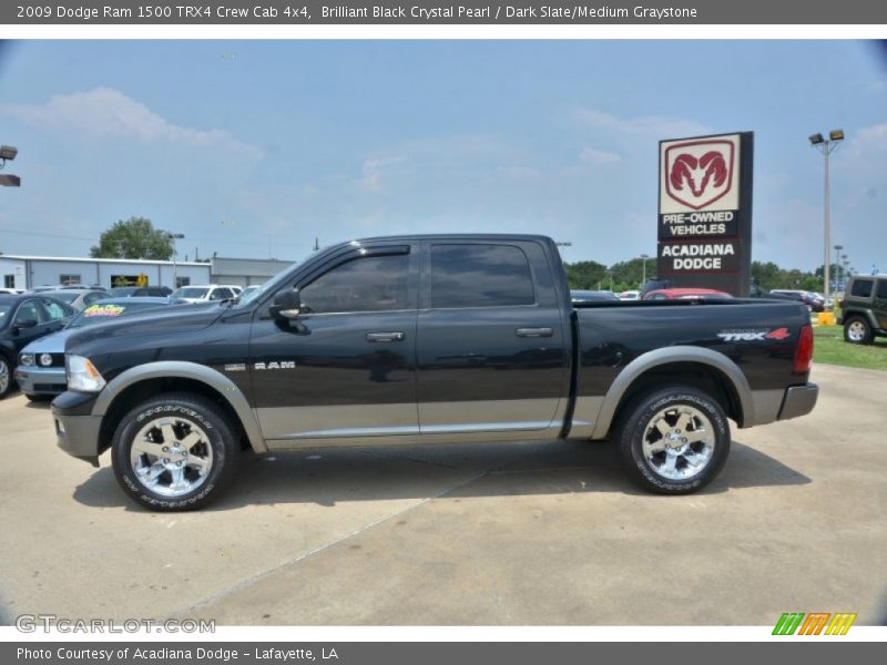 Brilliant Black Crystal Pearl / Dark Slate/Medium Graystone 2009 Dodge Ram 1500 TRX4 Crew Cab 4x4