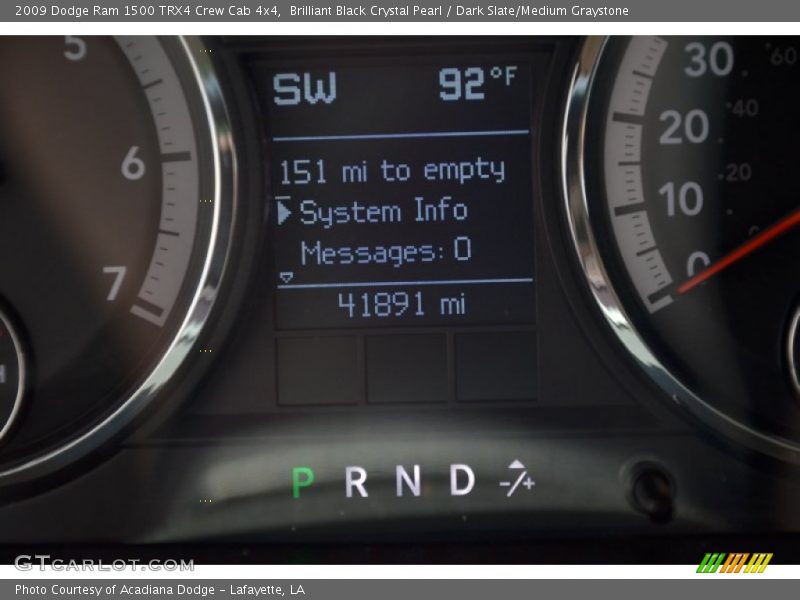 Brilliant Black Crystal Pearl / Dark Slate/Medium Graystone 2009 Dodge Ram 1500 TRX4 Crew Cab 4x4