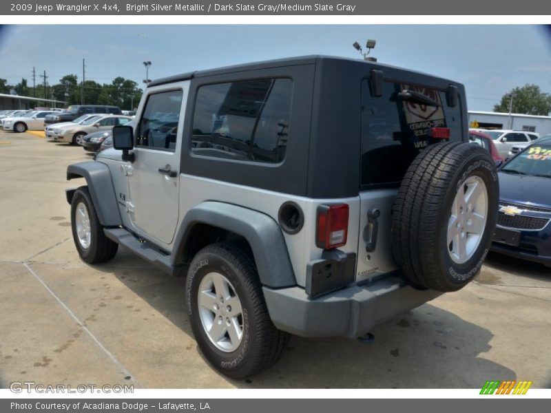 Bright Silver Metallic / Dark Slate Gray/Medium Slate Gray 2009 Jeep Wrangler X 4x4