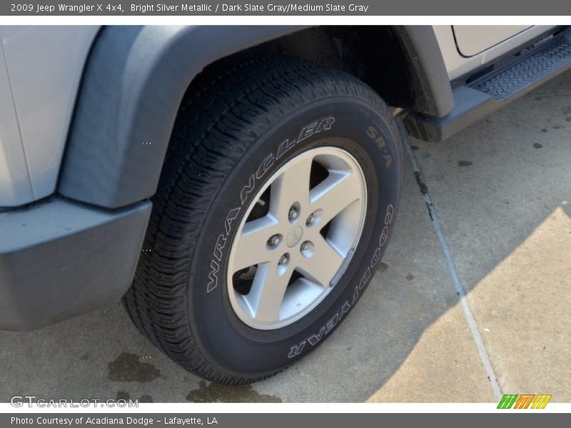 Bright Silver Metallic / Dark Slate Gray/Medium Slate Gray 2009 Jeep Wrangler X 4x4