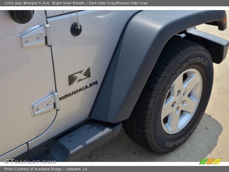 Bright Silver Metallic / Dark Slate Gray/Medium Slate Gray 2009 Jeep Wrangler X 4x4