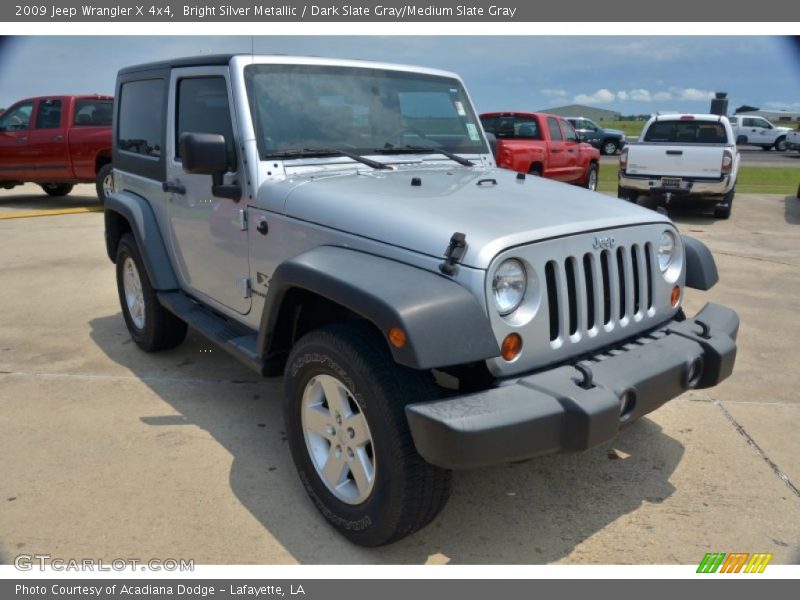 Bright Silver Metallic / Dark Slate Gray/Medium Slate Gray 2009 Jeep Wrangler X 4x4