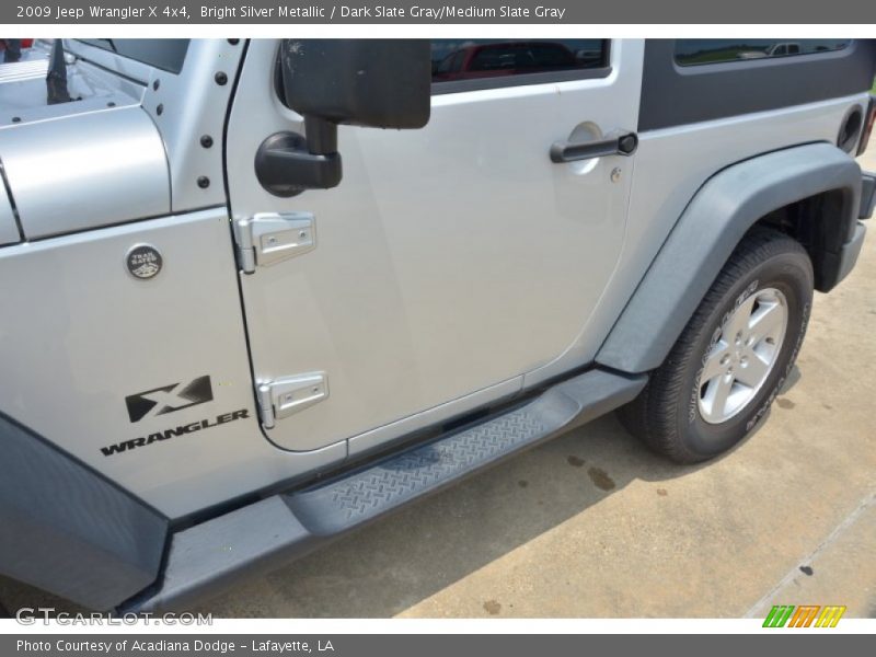Bright Silver Metallic / Dark Slate Gray/Medium Slate Gray 2009 Jeep Wrangler X 4x4