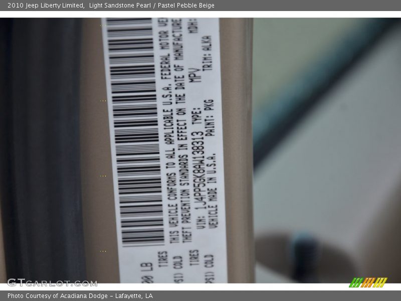 Light Sandstone Pearl / Pastel Pebble Beige 2010 Jeep Liberty Limited