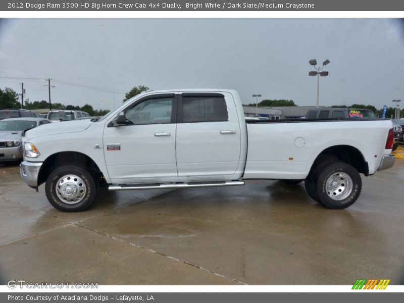Bright White / Dark Slate/Medium Graystone 2012 Dodge Ram 3500 HD Big Horn Crew Cab 4x4 Dually