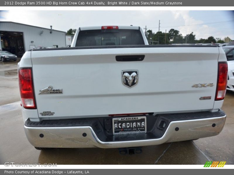 Bright White / Dark Slate/Medium Graystone 2012 Dodge Ram 3500 HD Big Horn Crew Cab 4x4 Dually