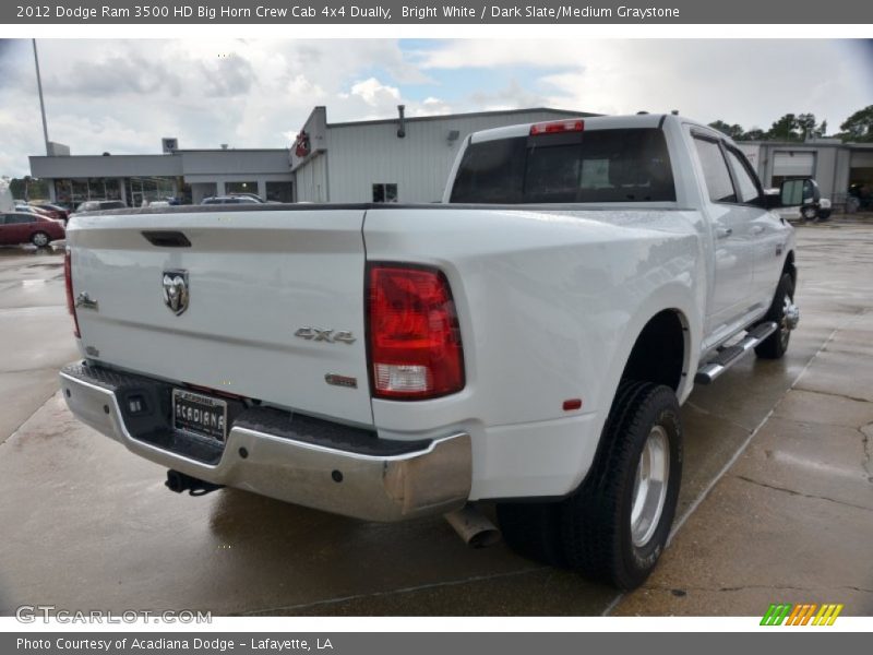 Bright White / Dark Slate/Medium Graystone 2012 Dodge Ram 3500 HD Big Horn Crew Cab 4x4 Dually
