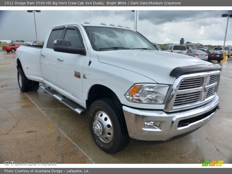 Bright White / Dark Slate/Medium Graystone 2012 Dodge Ram 3500 HD Big Horn Crew Cab 4x4 Dually