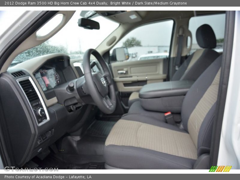 Bright White / Dark Slate/Medium Graystone 2012 Dodge Ram 3500 HD Big Horn Crew Cab 4x4 Dually