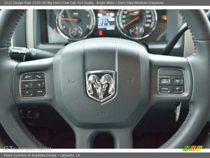 Bright White / Dark Slate/Medium Graystone 2012 Dodge Ram 3500 HD Big Horn Crew Cab 4x4 Dually