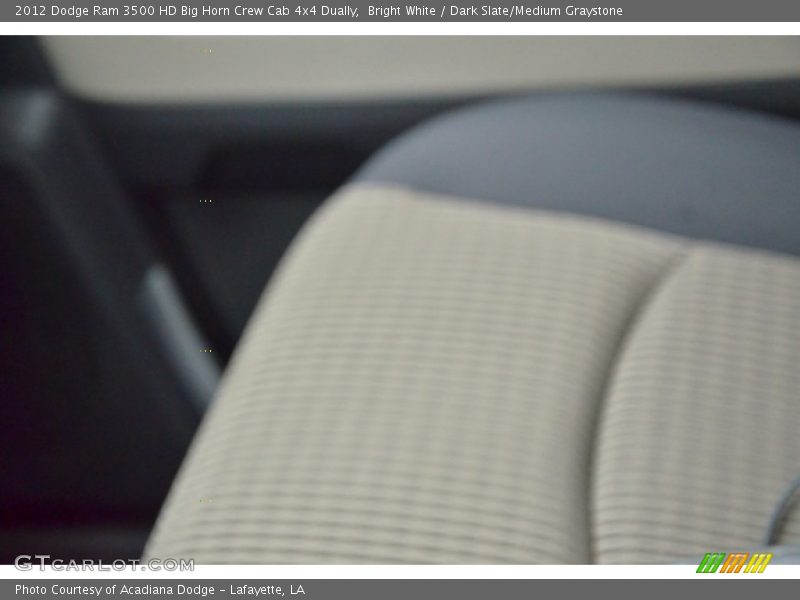Bright White / Dark Slate/Medium Graystone 2012 Dodge Ram 3500 HD Big Horn Crew Cab 4x4 Dually