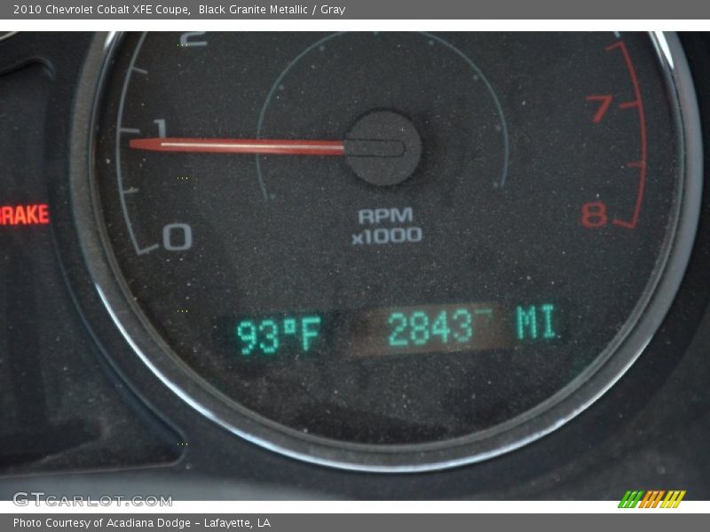Black Granite Metallic / Gray 2010 Chevrolet Cobalt XFE Coupe