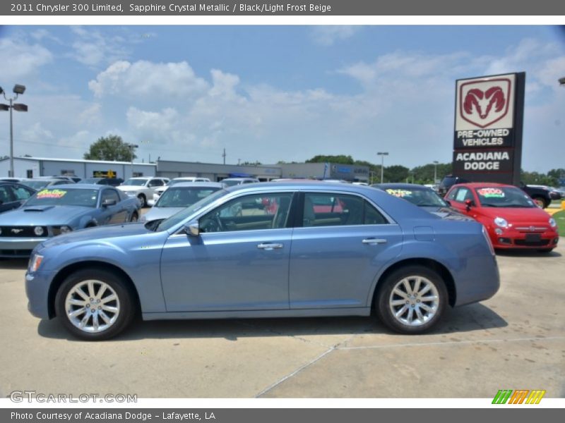 Sapphire Crystal Metallic / Black/Light Frost Beige 2011 Chrysler 300 Limited