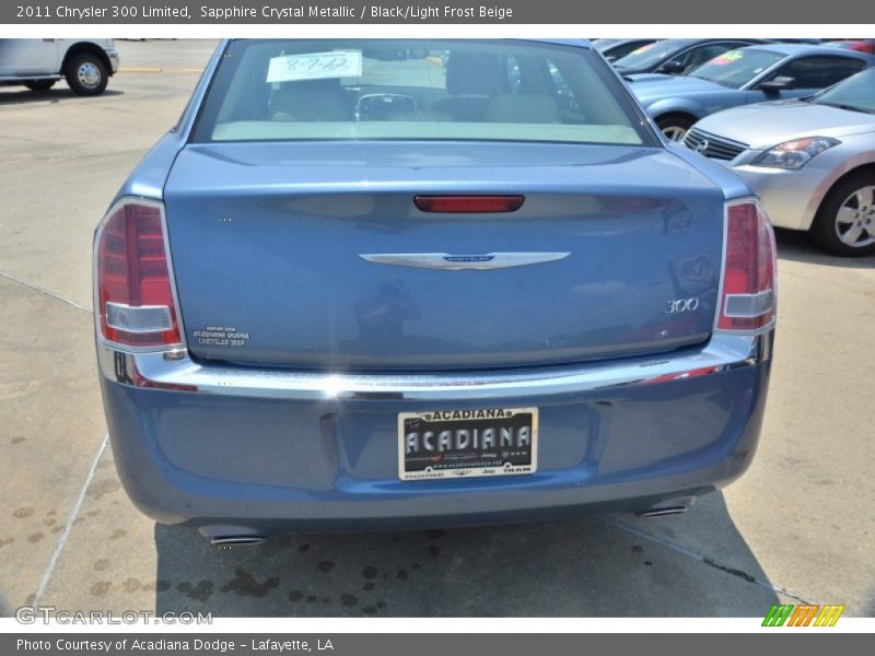 Sapphire Crystal Metallic / Black/Light Frost Beige 2011 Chrysler 300 Limited