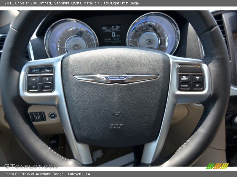 Sapphire Crystal Metallic / Black/Light Frost Beige 2011 Chrysler 300 Limited