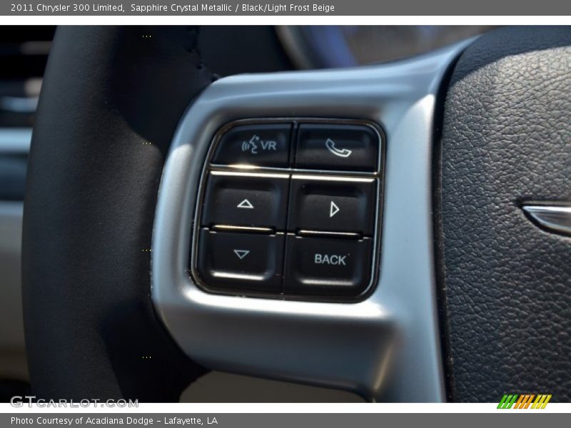 Sapphire Crystal Metallic / Black/Light Frost Beige 2011 Chrysler 300 Limited
