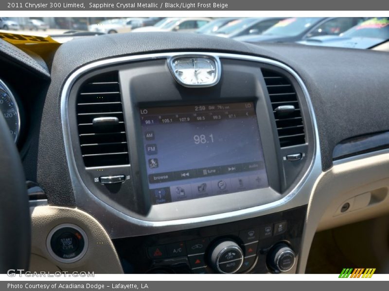 Sapphire Crystal Metallic / Black/Light Frost Beige 2011 Chrysler 300 Limited