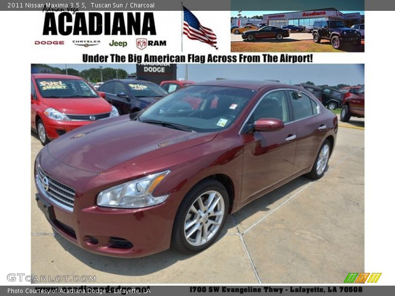 Tuscan Sun / Charcoal 2011 Nissan Maxima 3.5 S