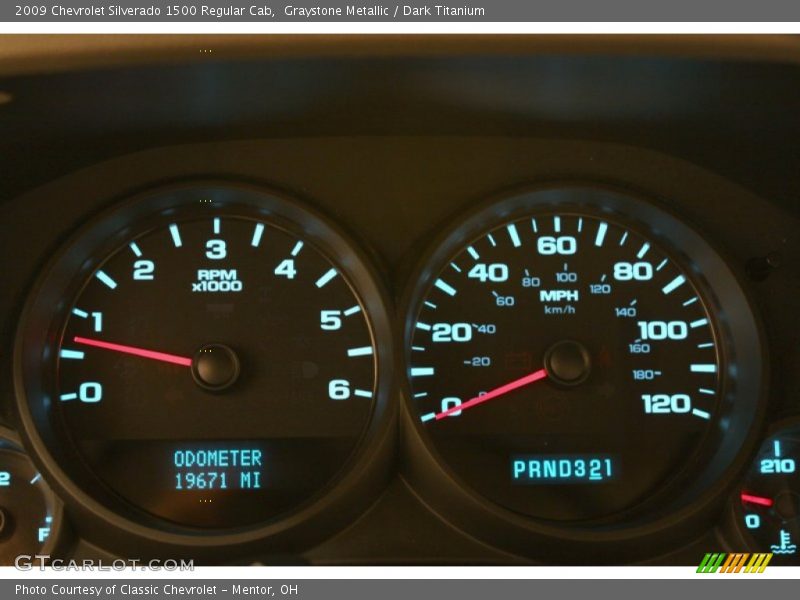 Graystone Metallic / Dark Titanium 2009 Chevrolet Silverado 1500 Regular Cab