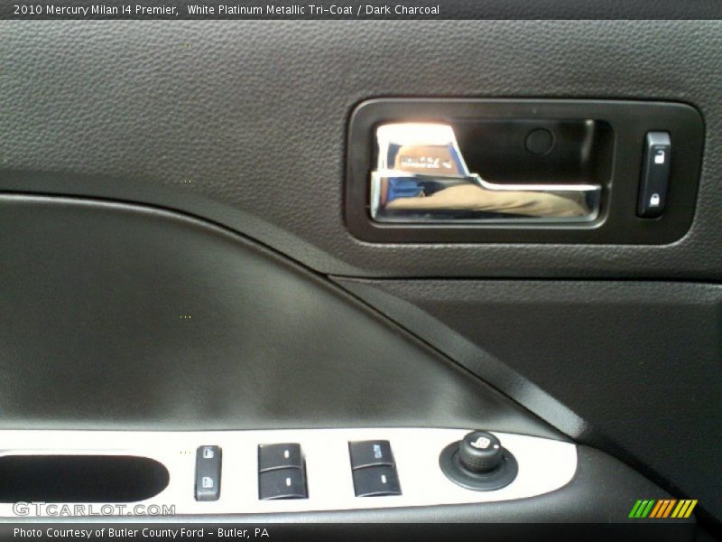 White Platinum Metallic Tri-Coat / Dark Charcoal 2010 Mercury Milan I4 Premier