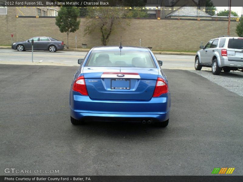 Blue Flame Metallic / Charcoal Black 2012 Ford Fusion SEL