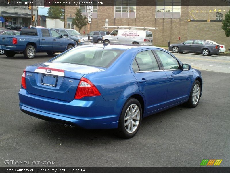 Blue Flame Metallic / Charcoal Black 2012 Ford Fusion SEL