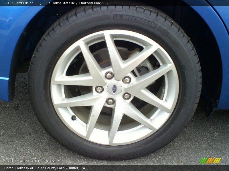 Blue Flame Metallic / Charcoal Black 2012 Ford Fusion SEL