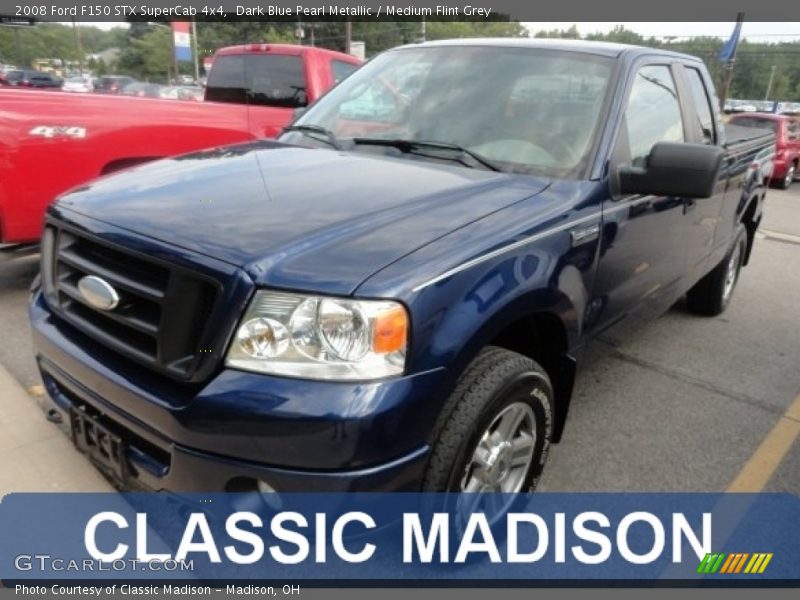 Dark Blue Pearl Metallic / Medium Flint Grey 2008 Ford F150 STX SuperCab 4x4